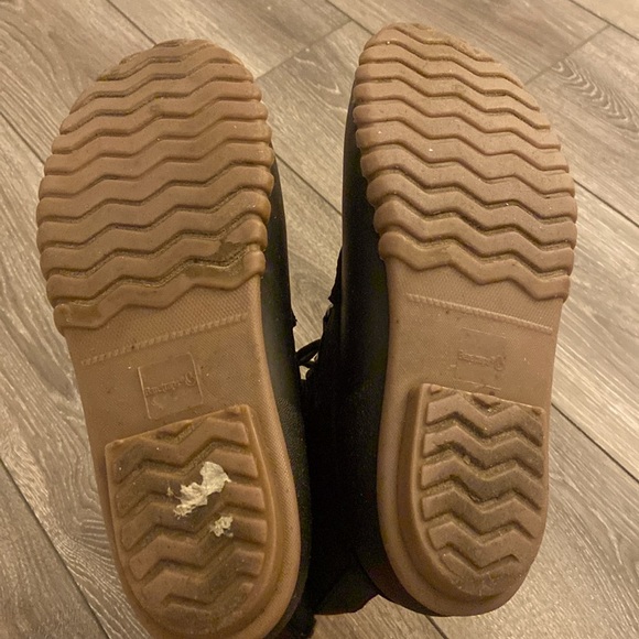 Rainboots duck women’s black rain boots shoes 7 7M booties winter holiday gifts - Picture 3 of 4